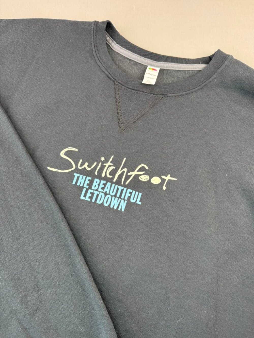 Fruit of the Loom Men's 2XL Switchfoot Band Crewneck Rock Y2K Streetwear Music